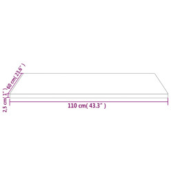 Dessus de table blanc 110x60x2,5 cm bois de pin massif