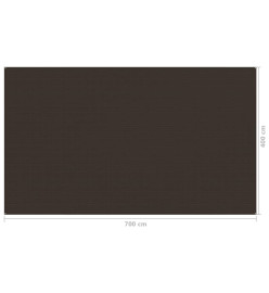 Tapis de tente 400x700 cm Marron