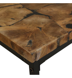 Table basse Teck Résine 60 x 60 x 40 cm