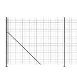 Clôture en treillis métallique avec bride anthracite 1,4x25 m