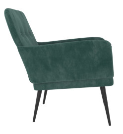 Fauteuil Vert foncé 62x79x79 cm Velours