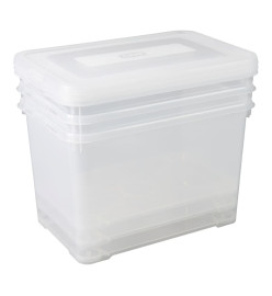 Curver Ensemble de boîtes de rangement Handy 3x65L Transparent