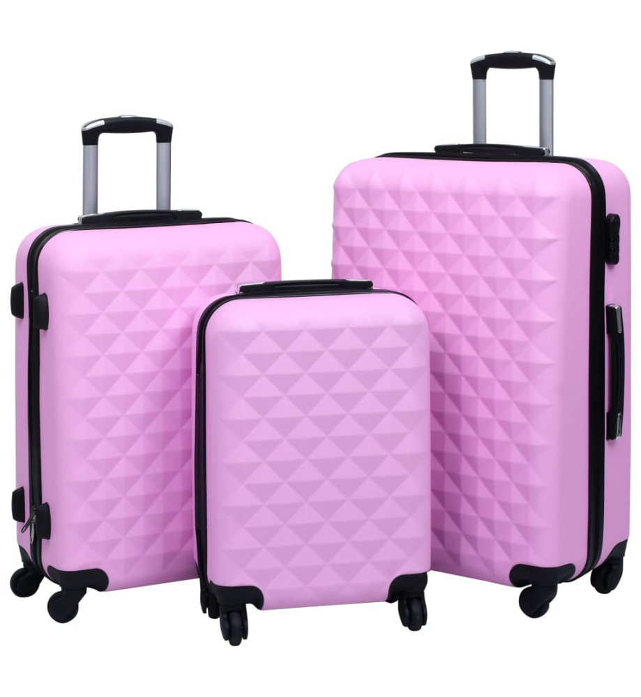 Ensemble de valises rigides 3 pcs Rose ABS