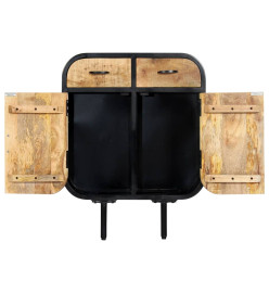 Buffet 60 x 30 x 75 cm Bois de manguier massif et fer