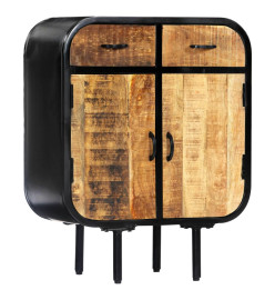 Buffet 60 x 30 x 75 cm Bois de manguier massif et fer