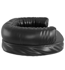 Lit pour chien ergonomique Mousse Noir 75x53 cm Similicuir