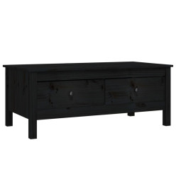 Table basse Noir 100x50x40 cm Bois massif de pin