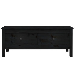 Table basse Noir 100x50x40 cm Bois massif de pin