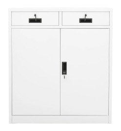 Armoire de bureau Blanc 90x40x102 cm Acier