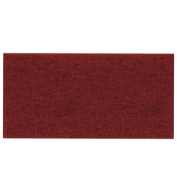 Panneaux muraux 12 pcs Rouge bordeaux 60x30 cm Tissu 2,16 m²