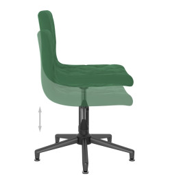 Chaises pivotantes à manger lot de 2 vert foncé velours