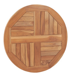 Dessus de table Bois de teck solide Rond 2,5 cm 60 cm