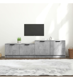 Meuble TV Gris béton 158,5x36x45 cm Bois d'ingénierie