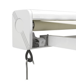 Auvent rétractable crème 3,5x2,5 m tissu et aluminium