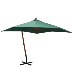 Parasol  300 x 300 cm Poteau en bois Vert