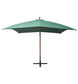 Parasol  300 x 300 cm Poteau en bois Vert