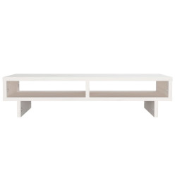 Support de moniteur Blanc 60x27x14 cm Bois de pin solide