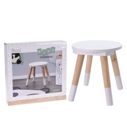 H&S Collection Tabouret pour enfants 24x26 cm Blanc