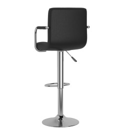 Tabourets de bar lot de 2 noir similicuir