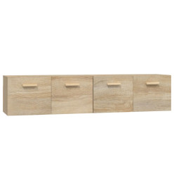 Armoires murales 2 pcs Chêne sonoma 80x35x36,5 cm Bois