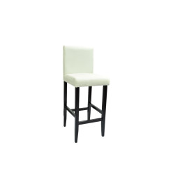 Tabourets de bar lot de 2 blanc similicuir