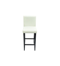 Tabourets de bar lot de 2 blanc similicuir