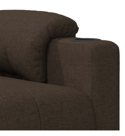 Fauteuil de massage Marron foncé Tissu