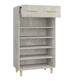 Armoire à chaussures Gris béton 60x35x105 cm Bois d'ingénierie