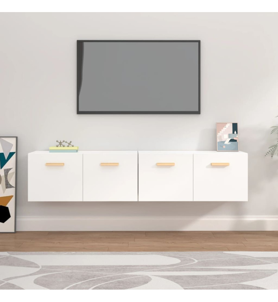 Armoires murales 2 pcs Blanc 80x35x36,5 cm Bois d'ingénierie Armoires murales 2 pcs Blanc 80x35x36,5 cm Bois d'ingénierie