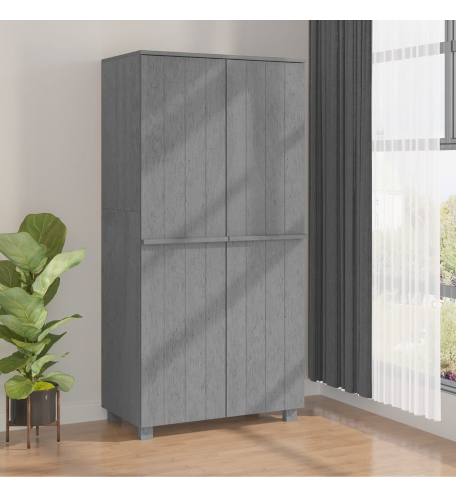 Garde-robe HAMAR Gris foncé 89x50x180 cm Bois massif de pin Garde-robe HAMAR Gris foncé 89x50x180 cm Bois massif de pin