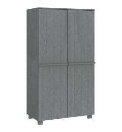 Garde-robe HAMAR Gris foncé 89x50x180 cm Bois massif de pin