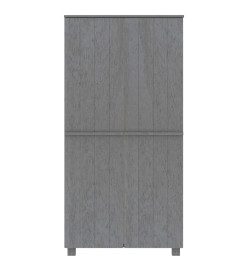 Garde-robe HAMAR Gris foncé 89x50x180 cm Bois massif de pin