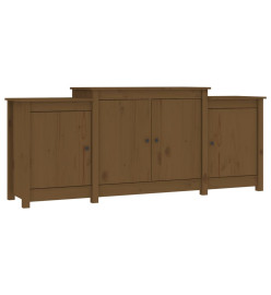 Buffet Marron miel 164x37x68 cm Bois massif de pin