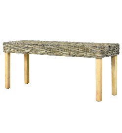 Banc 110 cm Rotin naturel kubu et bois de manguier massif