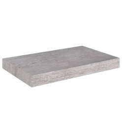 Étagère murale flottante Gris béton 40x23x3,8 cm MDF