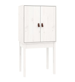 Buffet haut Blanc 60x40x120 cm Bois massif de pin