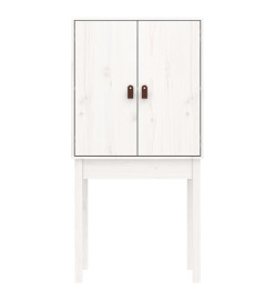 Buffet haut Blanc 60x40x120 cm Bois massif de pin