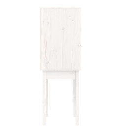 Buffet haut Blanc 60x40x120 cm Bois massif de pin
