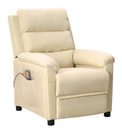 Fauteuil de massage Crème Tissu