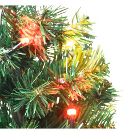 Arbres d'allée de Noël 6 pcs avec LED multicolores 45 cm PVC