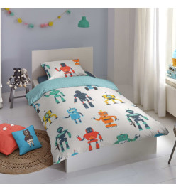 Good Morning Housse de couette pour enfants Robots 135x200 cm