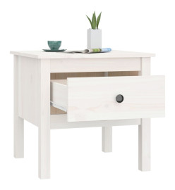 Table d'appoint Blanc 50x50x49 cm Bois massif de pin