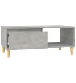 Table basse Gris béton 90x50x36,5 cm Bois d'ingénierie