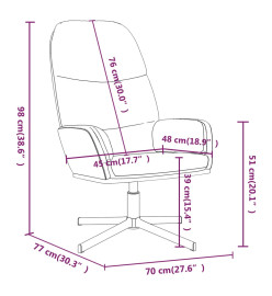 Chaise de relaxation avec tabouret Blanc crème Similicuir