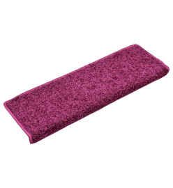 Tapis d'escalier 10 pcs 65x21x4 cm Violet