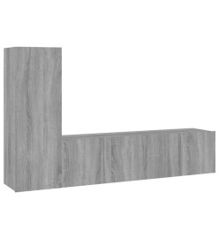 Ensemble de meubles TV 3 pcs Sonoma gris Bois d'ingénierie