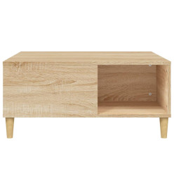 Table basse chêne sonoma 80x80x36,5 cm bois d'ingénierie