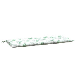 Coussins de banc de jardin lot de 2 motif de feuilles tissu