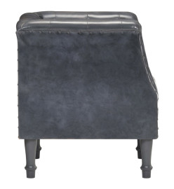 Fauteuil Gris Cuir véritable