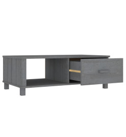 Table basse HAMAR Gris foncé 100x55x35 cm Bois massif de pin